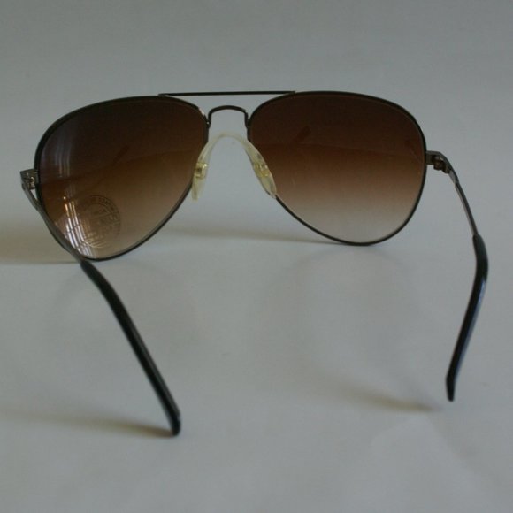 NWT True Vintage 80's Double Bridge Classic Aviator w/ 1pc silicon nose sunglass - Picture 3 of 4